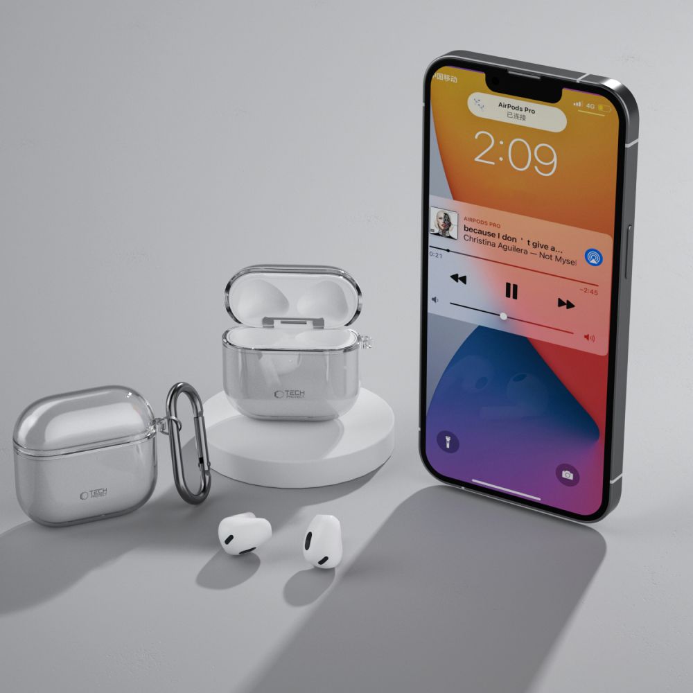 Tech-Protect FlexAir-etui til AirPods 4 - grå