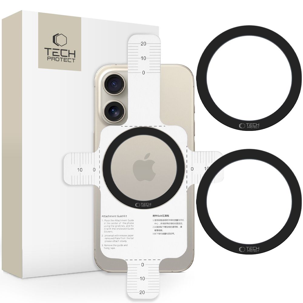 Tech-Protect MMP-110 2in1 MagSafe-ring - Svart / Svart