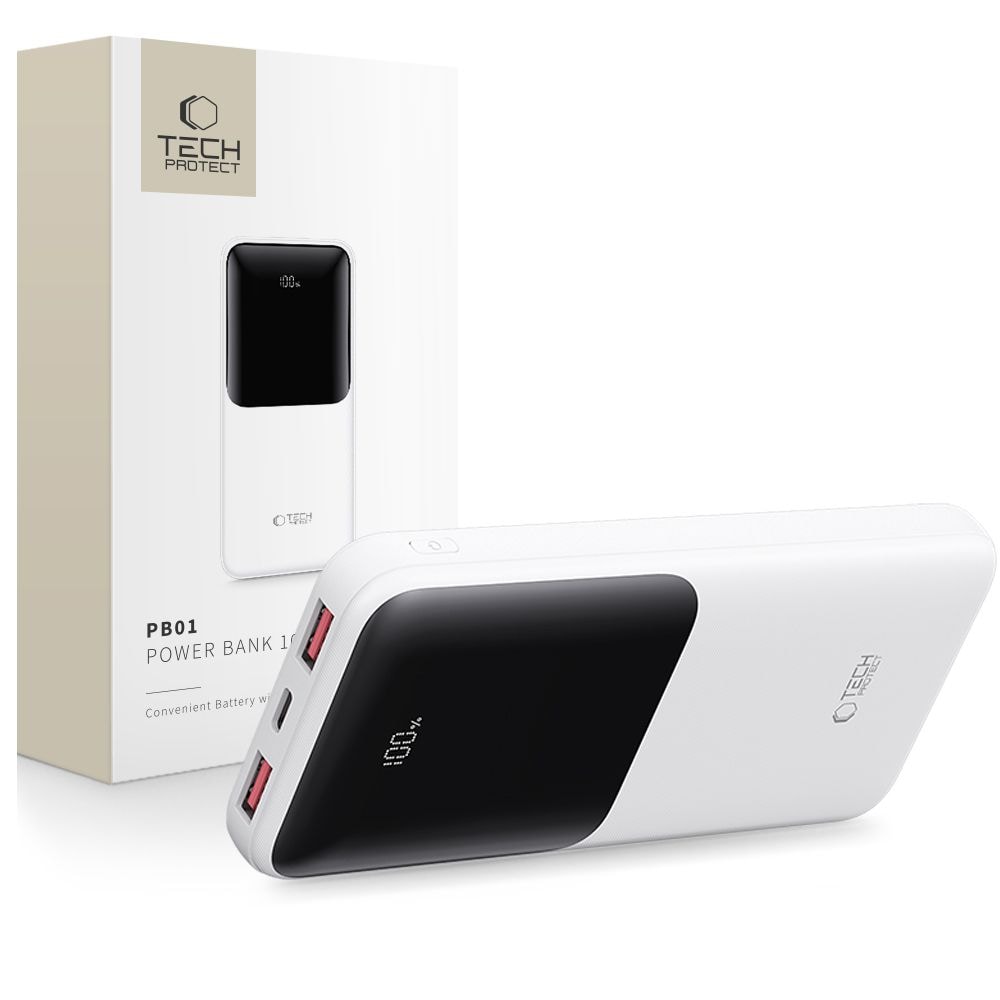 Powerbank Tech-Protect PB01 10000mAh 22,5W - vit