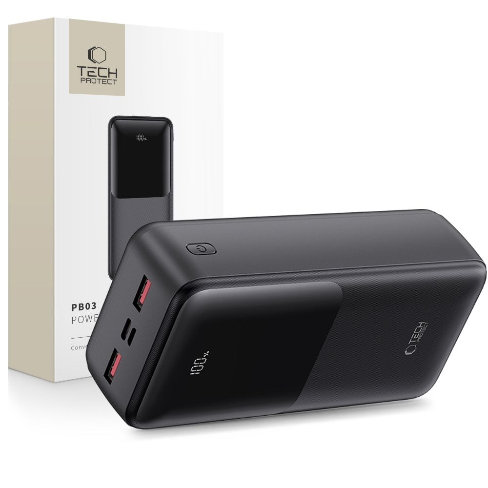 Powerbank Tech-Protect PB03 30000mAh 22,5W - svart
