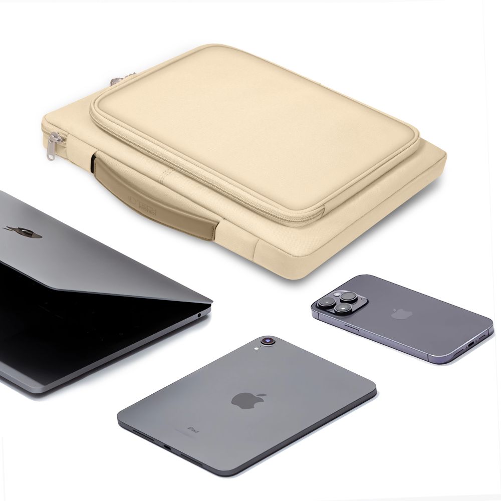 Tech-Protect Basic Bag för 13-14" bärbar dator - beige