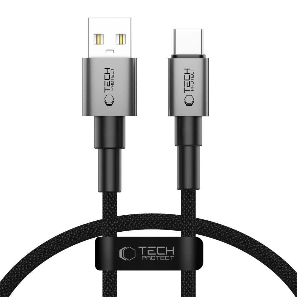 Tech-Protect UltraBoost DNA USB-A / USB-C-kabel 15W/3A 50cm - Grå