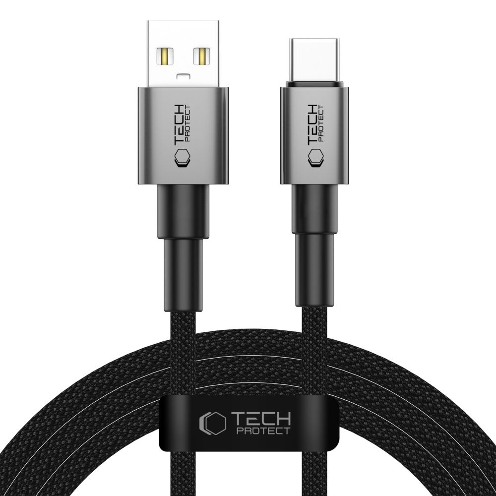 Tech-Protect UltraBoost DNA USB-A / USB-C-kabel 15W/3A 200cm - Grå