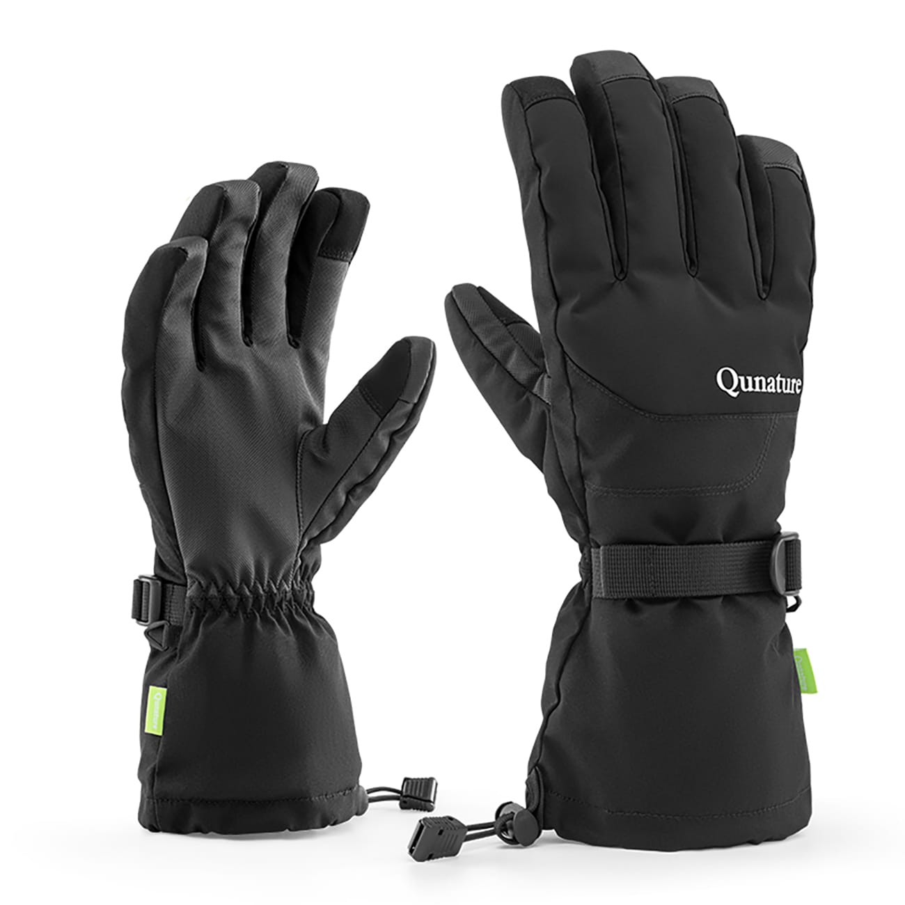 Qunature Finger Style Skidhandskar Storlek L - Svart