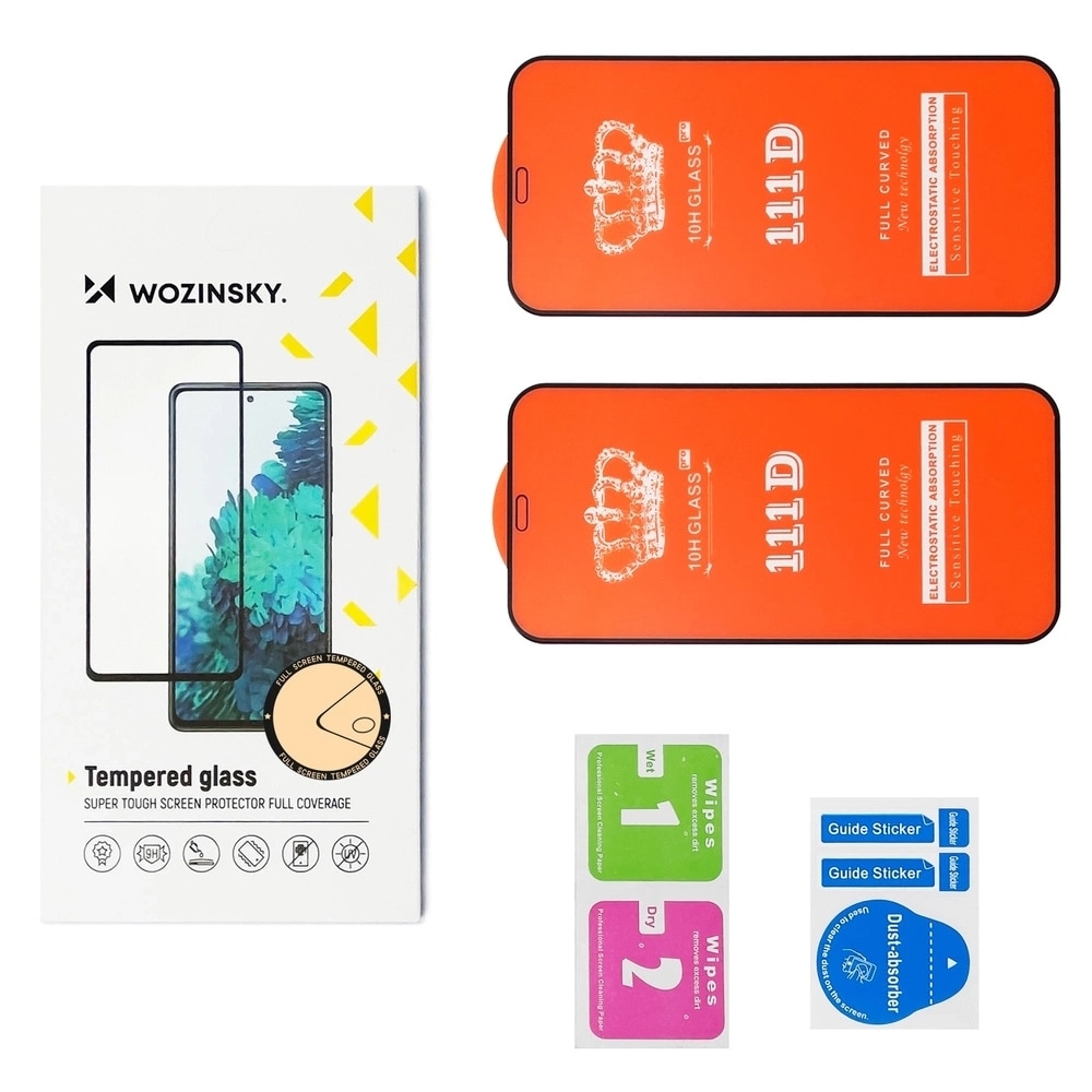 Wozinsky Full Glue härdat glas för Xiaomi Redmi 14C 5G, 2-pack