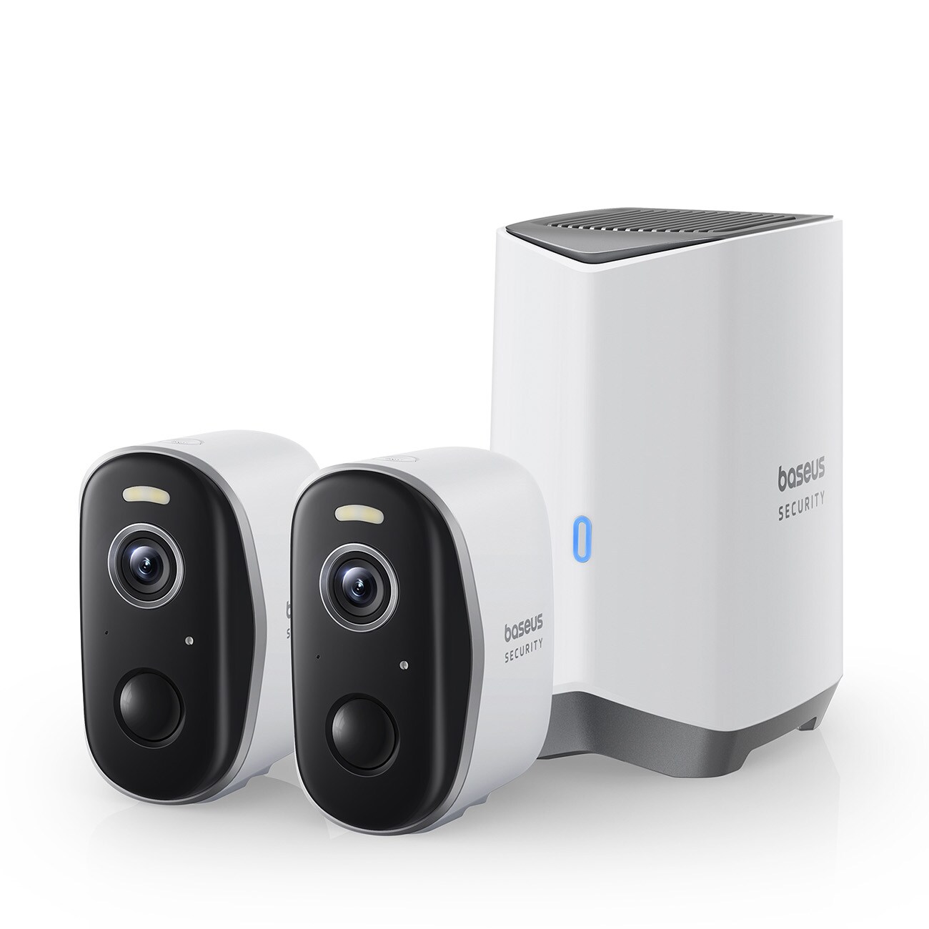 Baseus Security N1 2K utomhusövervakningssats (2 kameror) - vit