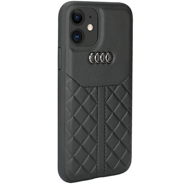 Audi Genuine Leather iPhone 11 / Xr 6.1" sort/sort hardcase AU-TPUPCIP11R-Q8/D1-BK