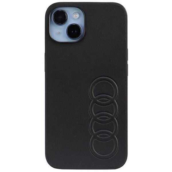 Audi syntetiskt läder iPhone 14 6,1" svart/svart hårddisk AU-TPUPPCIP14-TT/D1-BK