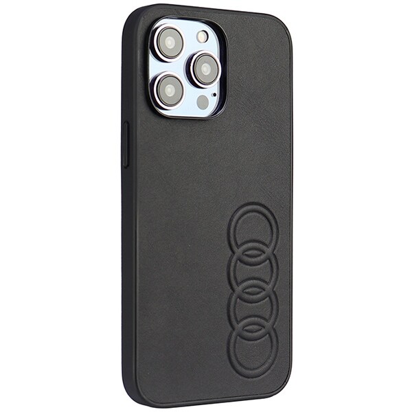 Audi syntetisk læder iPhone 14 Pro Max 6,7" sort/sort hardcase AU-TPUPPCIP14PM-TT/D1-BK