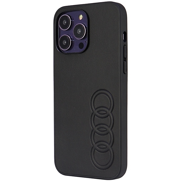 Audi syntetisk læder iPhone 14 Pro Max 6,7" sort/sort hardcase AU-TPUPPCIP14PM-TT/D1-BK