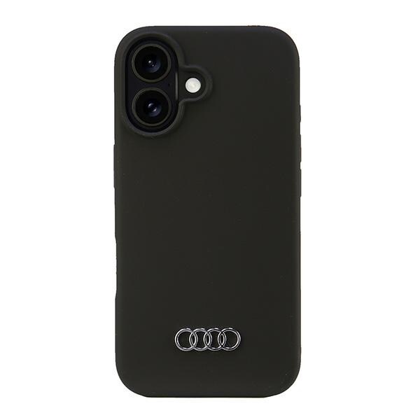Audi silikonfodral iPhone 16 6,1" svart/svart hårddisk AU-LSRIP16-Q3/D1-BK