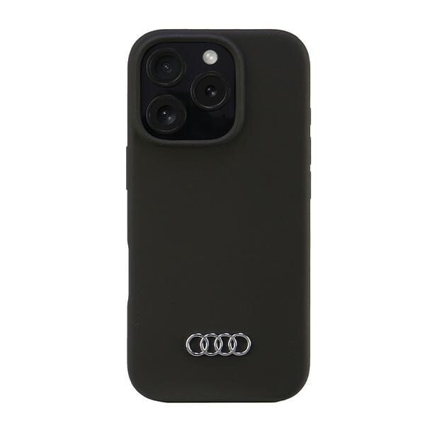Audi silikonfodral iPhone 16 Pro 6,3" svart/svart hårddisk AU-LSRIP16P-Q3/D1-BK