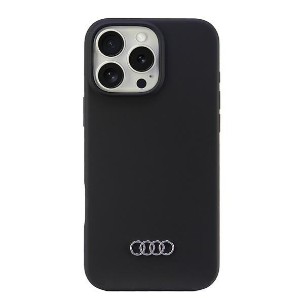 Audi silikonfodral iPhone 16 Pro Max 6,9" svart/svart hardcase AU-LSRIP16PM-Q3/D1-BK