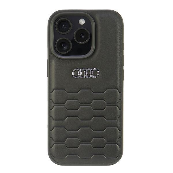 Audi syntetiskt läder iPhone 16 Pro 6,3" svart/svart hårddisk AU-TPUPCIP16P-GT/D2-BK
