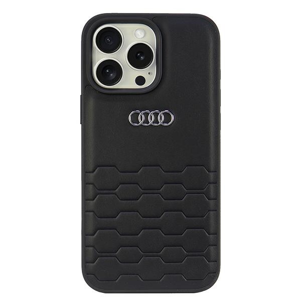 Audi syntetiskt läder iPhone 16 Pro Max 6,9" svart/svart hårddisk AU-TPUPCIP16PM-GT/D2-BK