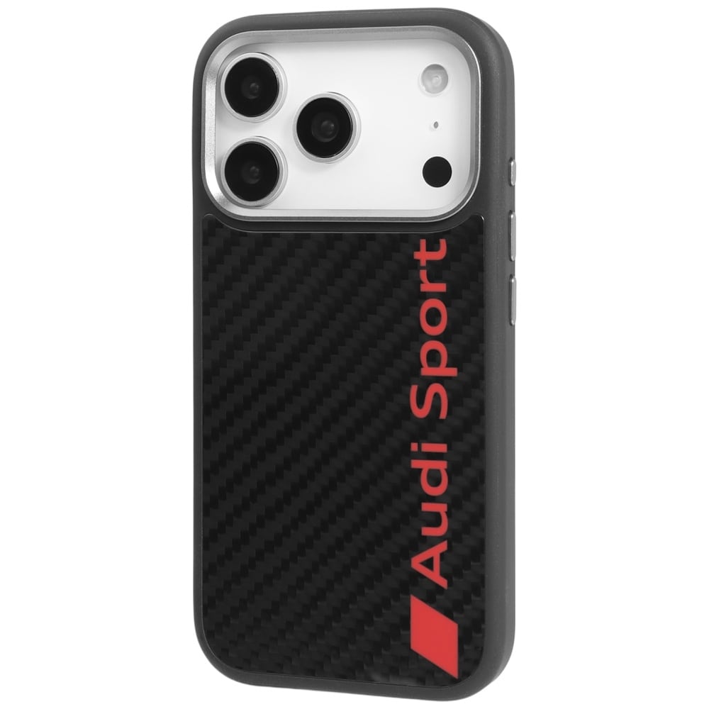 Audi R8 MagSafe-etui i kulfiber til iPhone 17 Pro - Sort