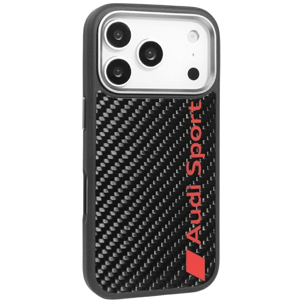 Audi R8 MagSafe-etui i kulfiber til iPhone 17 Pro - Sort