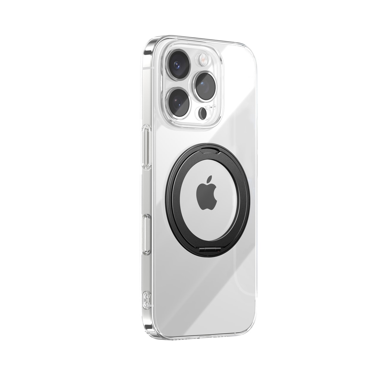 Joyroom JR-16JL6 iPhone 16 Pro Max Ultra-tunt MagSafe-kompatibelt fodral med 360° ringstativ - Svart