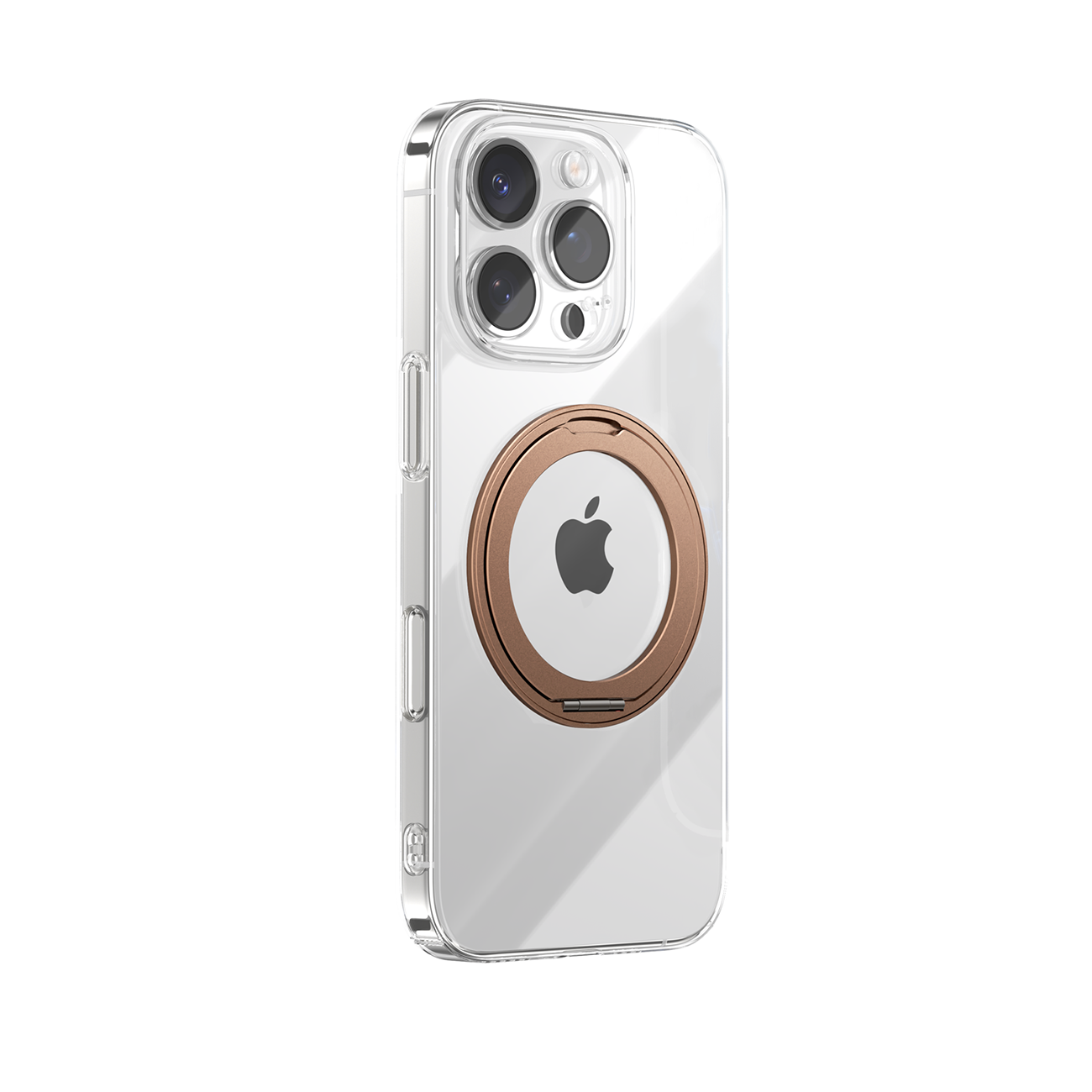 Joyroom JR-16JL6 iPhone 16 Pro Ultra-tunt MagSafe-kompatibelt fodral med 360° ringstativ - Guld