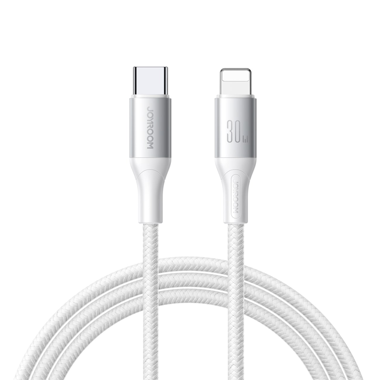 Joyroom S-A28 Flash Series 30W USB-C - Lightning-kabel 2m - vit