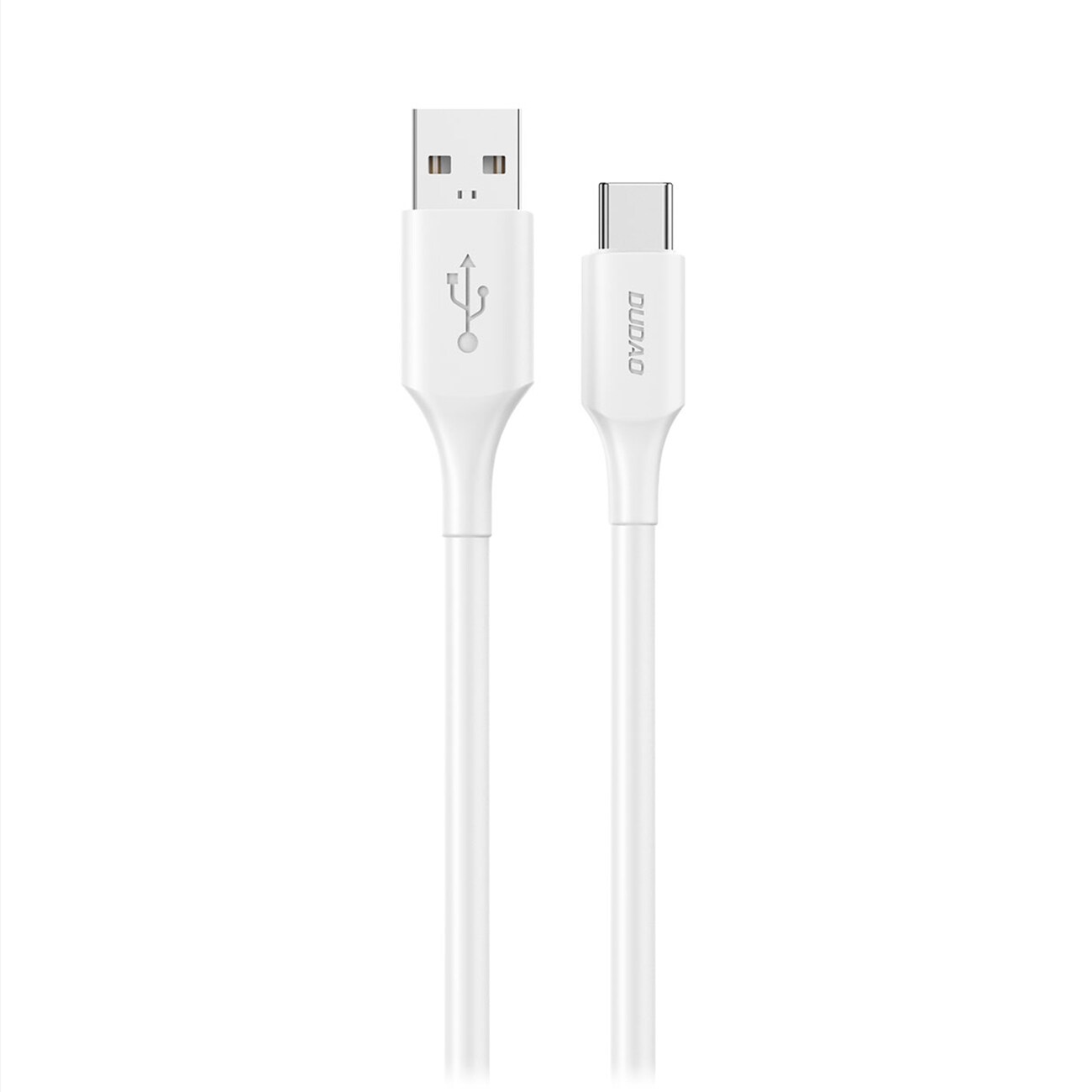 Dudao L2sT USB-A - USB-C 6A-kabel 1,2 m - Vit