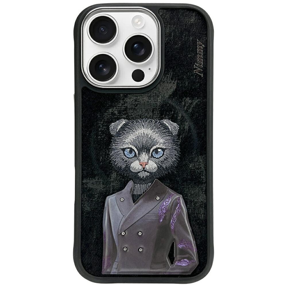 Nimmy Magnetic fashion cute pet MagSafe-fodral för iPhone 16 Pro - svart