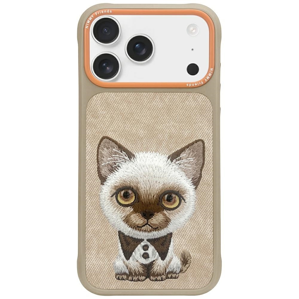 Nimmy Big Eyed Pet 2.0 Kattfodral för iPhone 17 Pro - beige