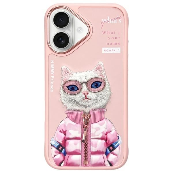 Nimmy Cool&Cute 2.0 Kattfodral för iPhone 16 - Rosa