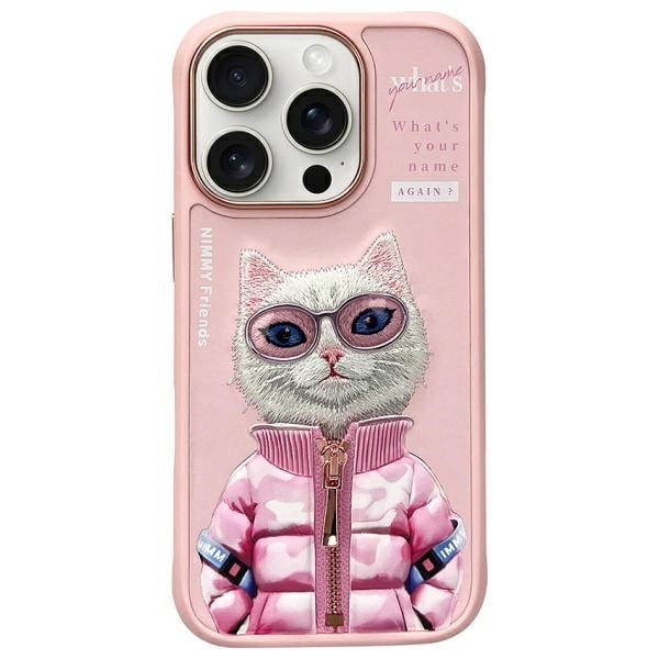 Nimmy Cool&Cute 2.0 kattfodral för iPhone 16 Pro Max - Rosa