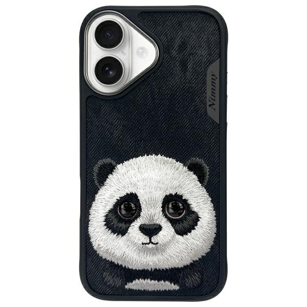 Nimmy Big Eyed Pet 2.0 Panda fodral för iPhone 16 - svart