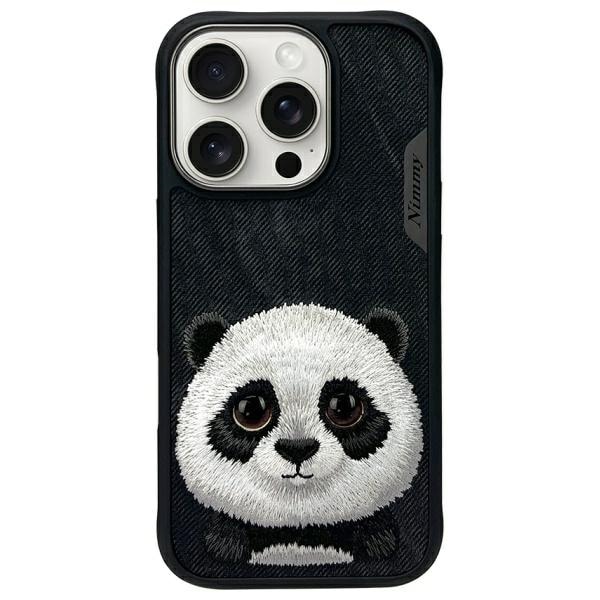 Nimmy Big Eyed Pet 2.0 Panda fodral för iPhone 16 Pro - svart
