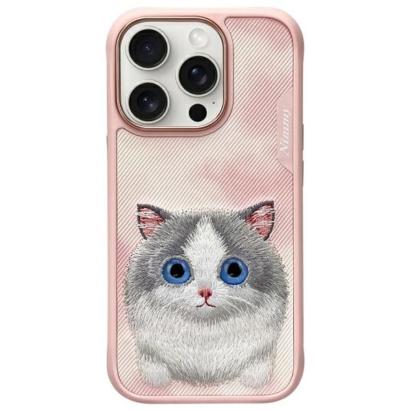 Nimmy Big Eyed Pet 2.0 kattfodral för iPhone 16 Pro Max - Rosa
