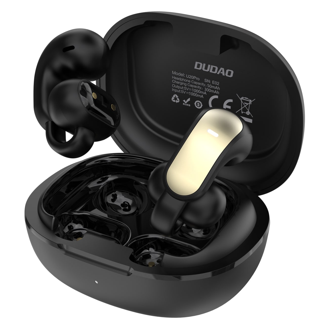 Dudao U20 Pro TWS Bluetooth trådlösa hörlurar - svart
