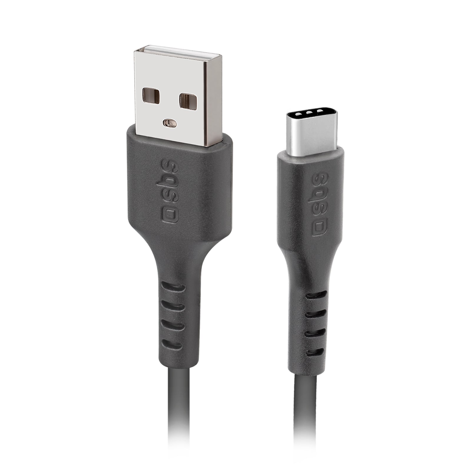 SBS TECABLETC220K USB-A - USB-C-kabel 2 m - Svart