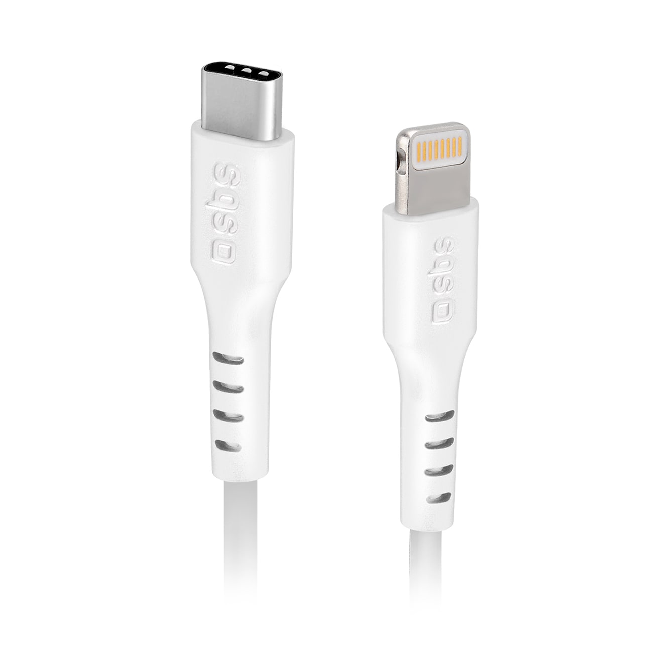 SBS TECABLELIGTC1W USB-C - Lightning-kabel MFi-certifierad, 1m - Vit
