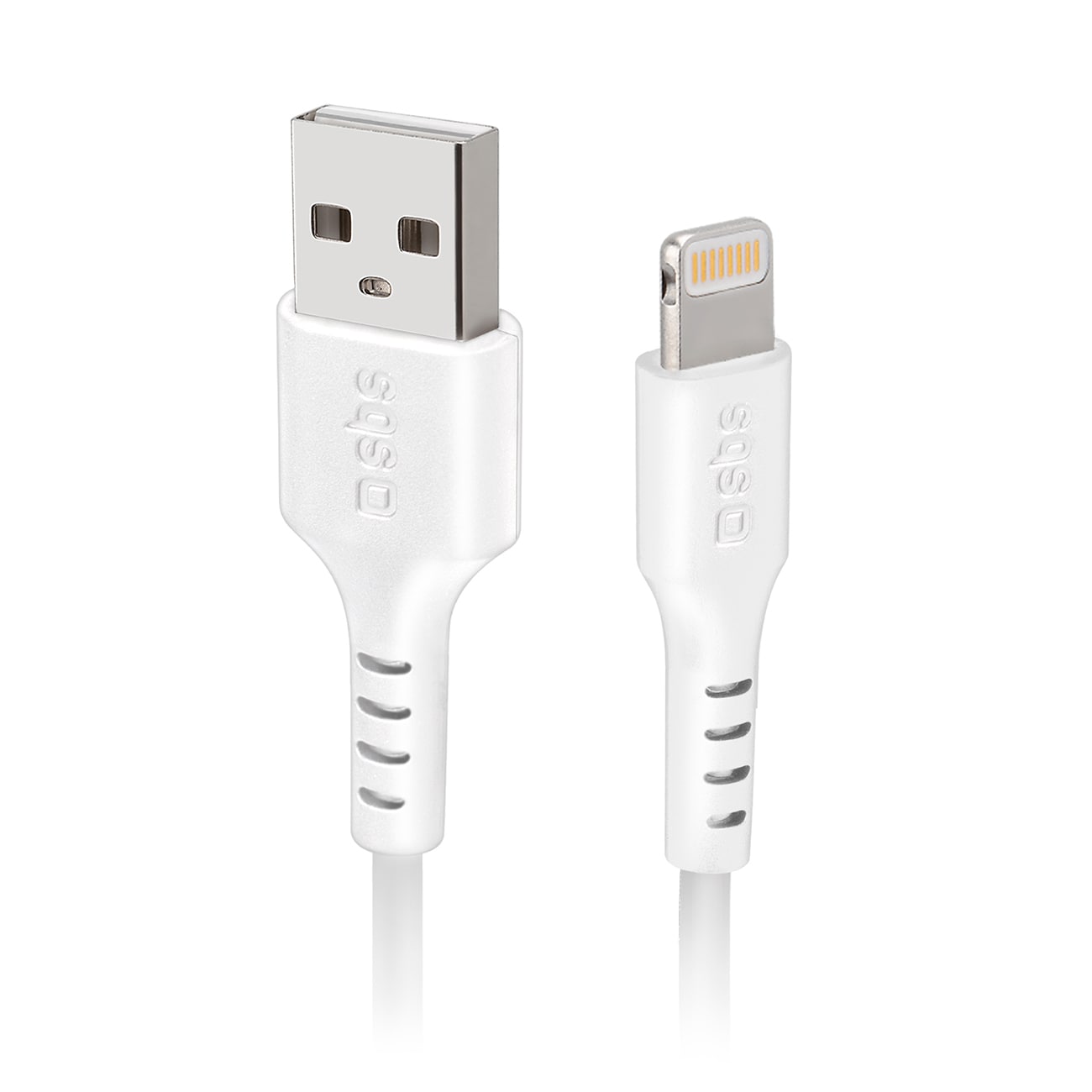 SBS TECABLEUSBIP589W USB-A - Lightning-kabel - Vit
