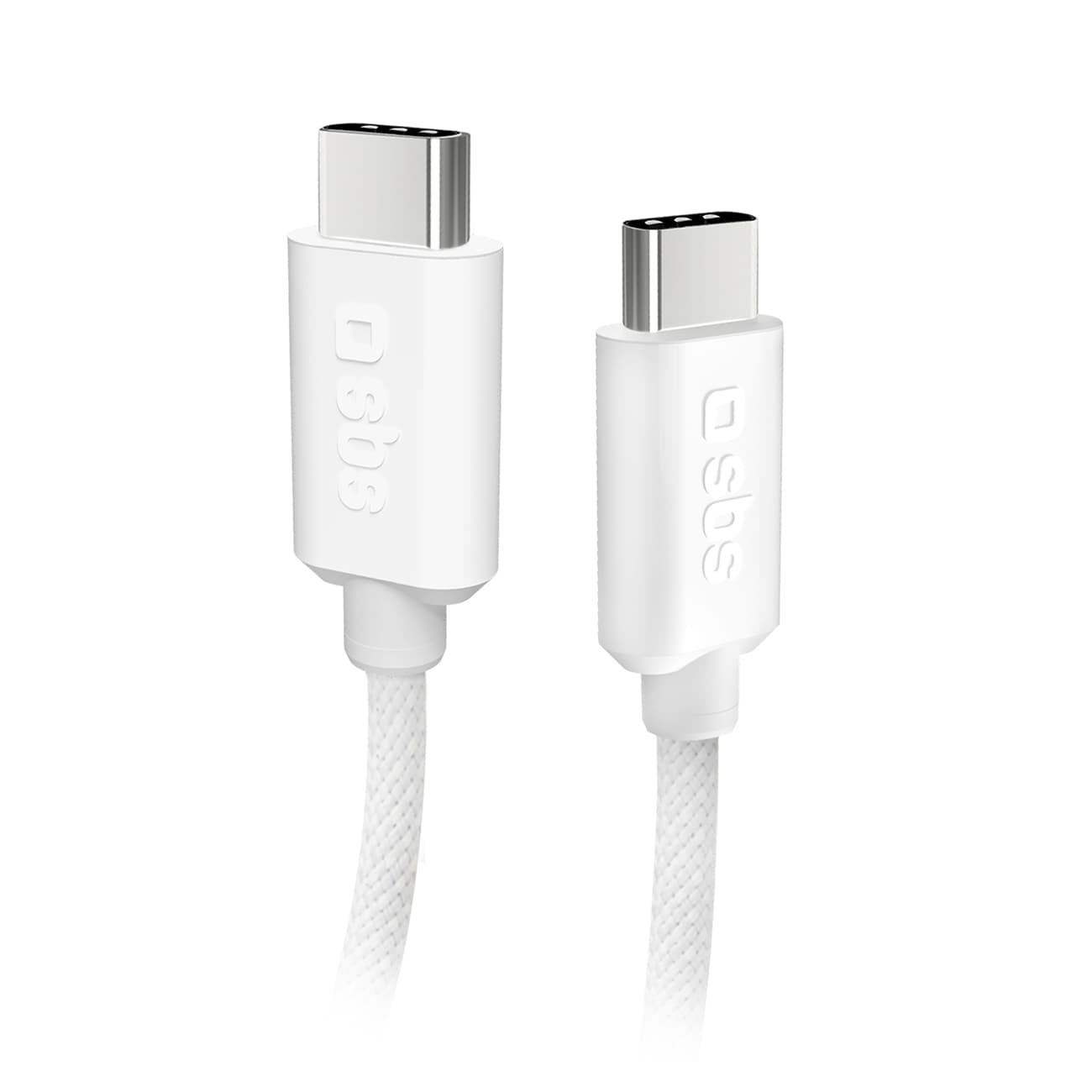 SBS TECABLETISSUETCCG USB-C - USB-C 1,5m 60W flätad kabel - grå