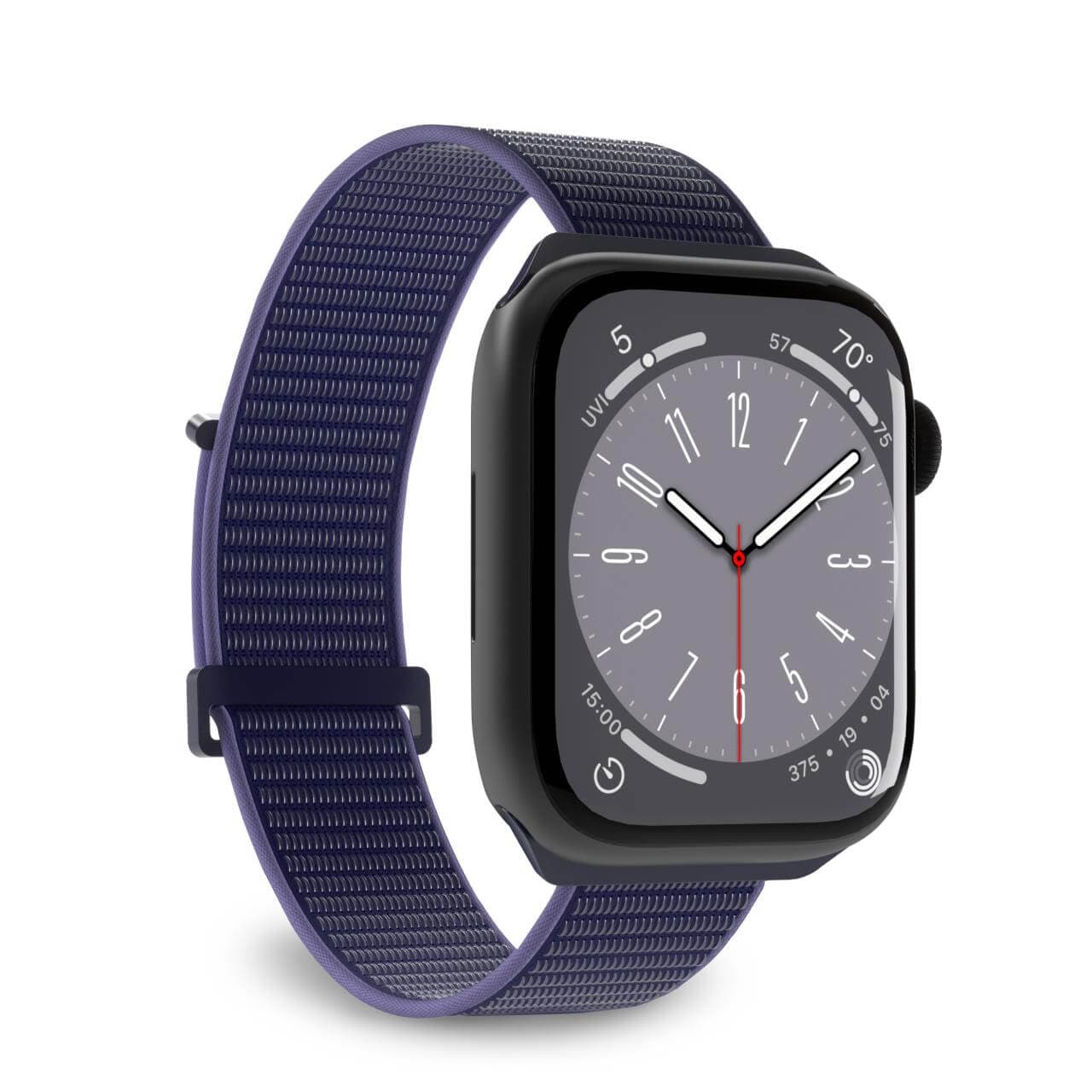 Puro Sport Nylonarmband till Apple-klocka 42 / 44 / 45 / 49 mm - Blå