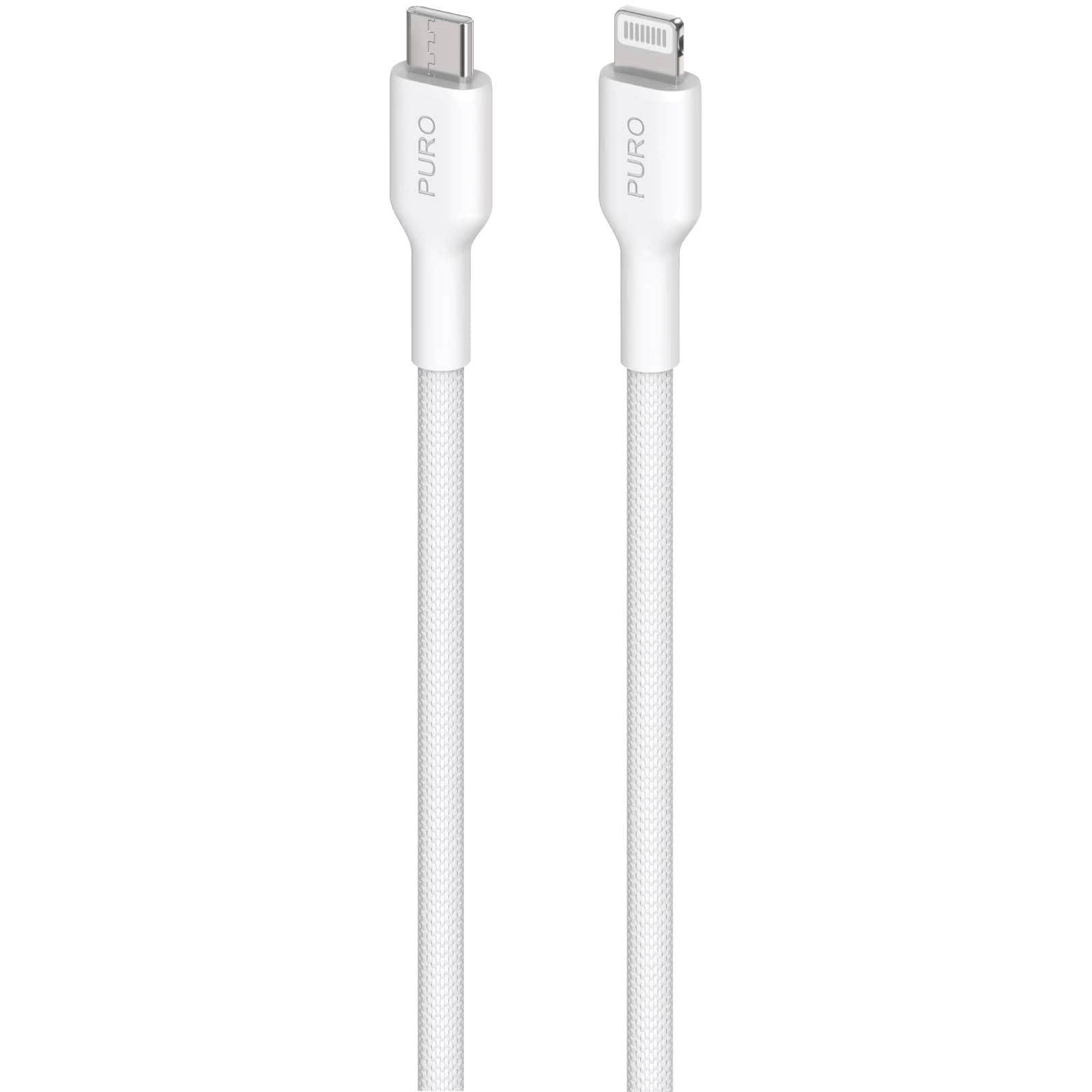 Puro Fabrik USB-C - Lightning-kabel med MFI 1,2 m - Vit