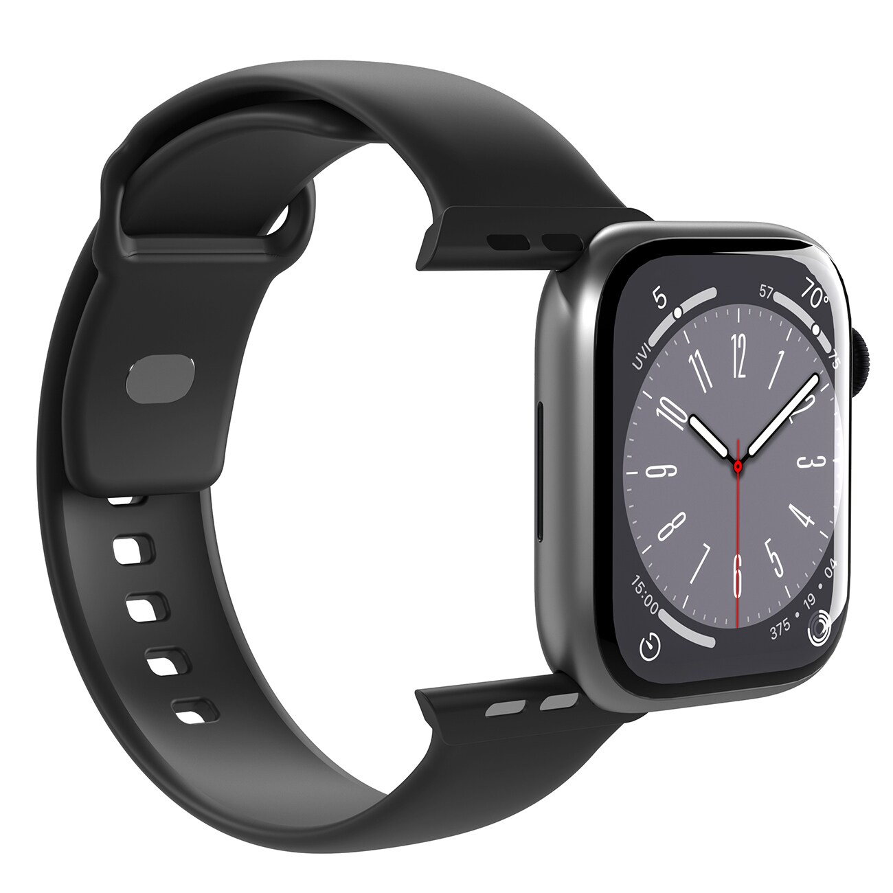 Puro Icon Silikonarmband till Apple Klocka 42 / 44 / 45 / 49 mm - Svart (2 st.)