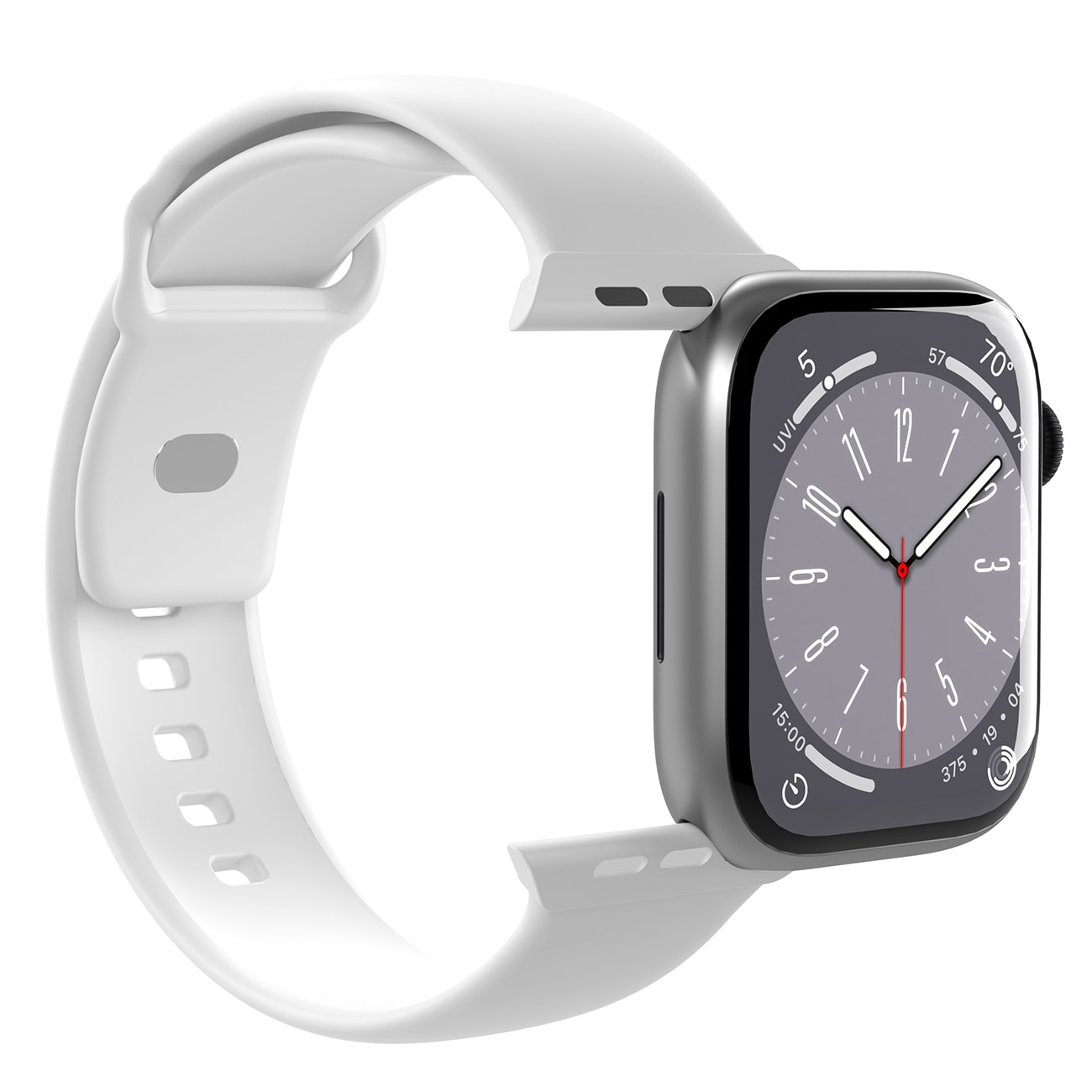 Puro Icon Silikonarmband till Apple Klocka 42 / 44 / 45 / 49 mm - Vit (2 st.)
