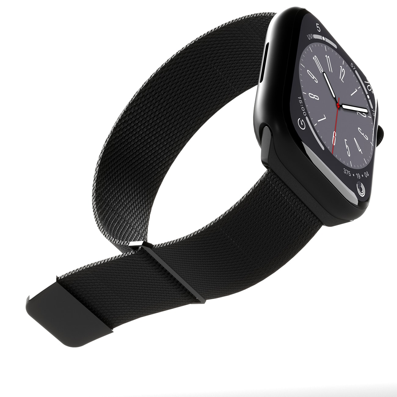 Puro 'MILANESE' klockarmband till Apple klocka 42-44-45-49m, svart