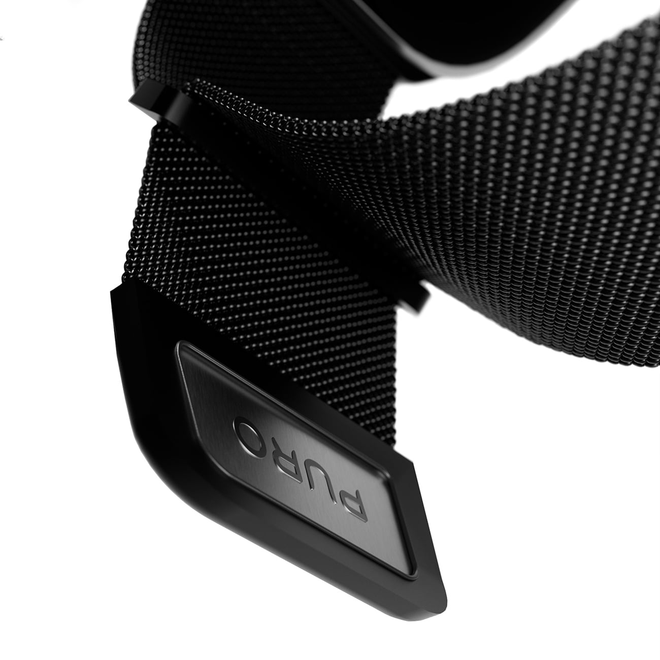 Puro 'MILANESE' klockarmband till Apple klocka 42-44-45-49m, svart