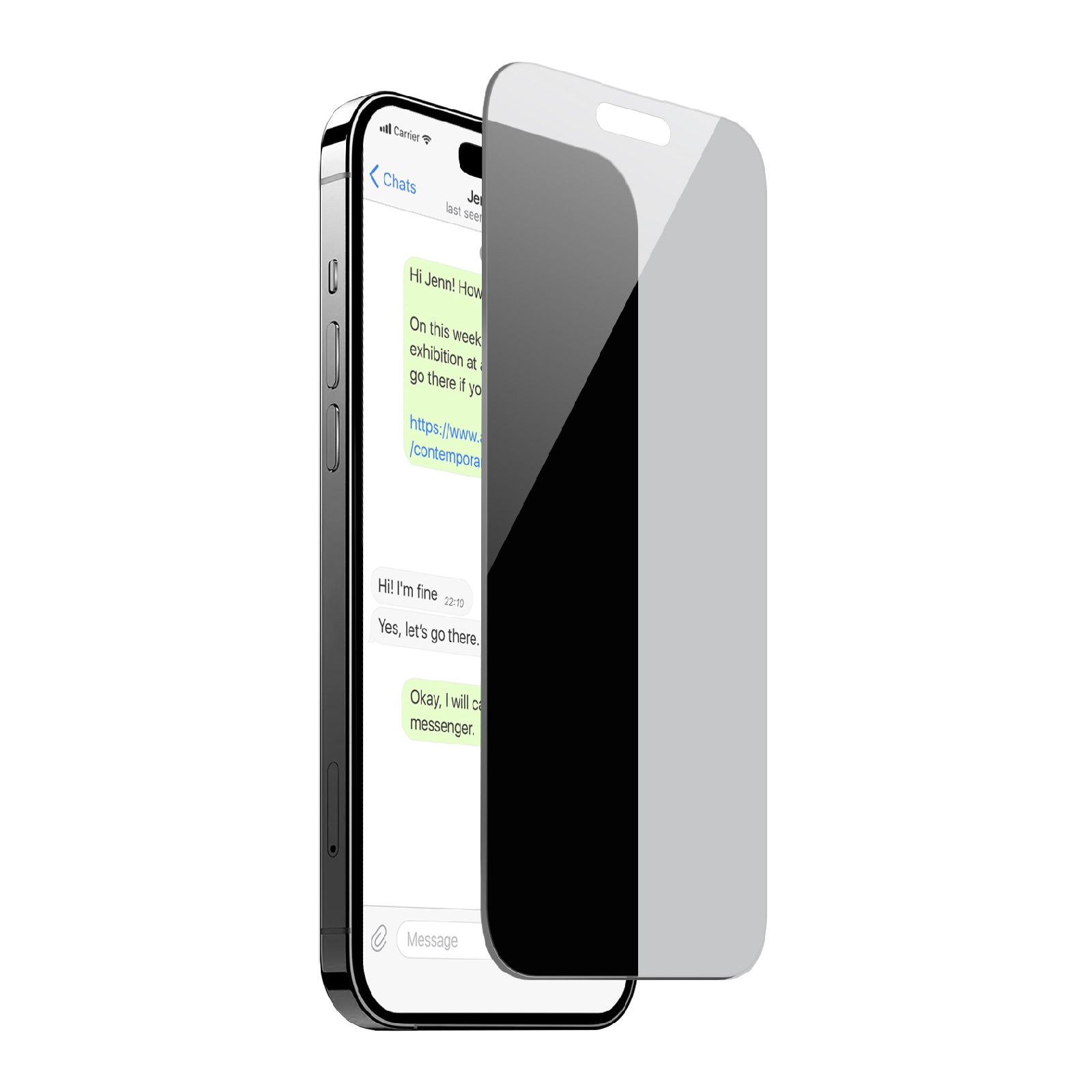 Puro Privacy härdat glas för iPhone 16 / iPhone 15