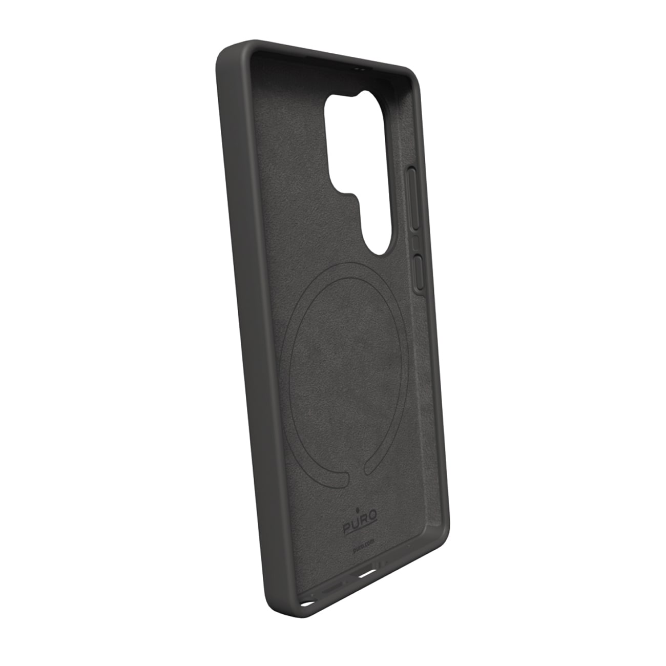 Puro Icon Mag silikoneetui med MagSafe til Samsung Galaxy S25 Ultra - Sort