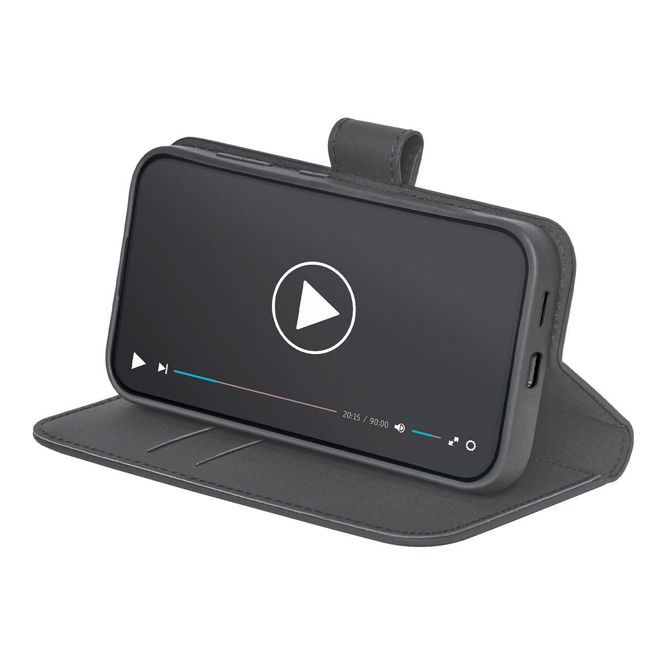 Puro Booklet-etui med flip og pung til Samsung Galaxy S25+ - Sort