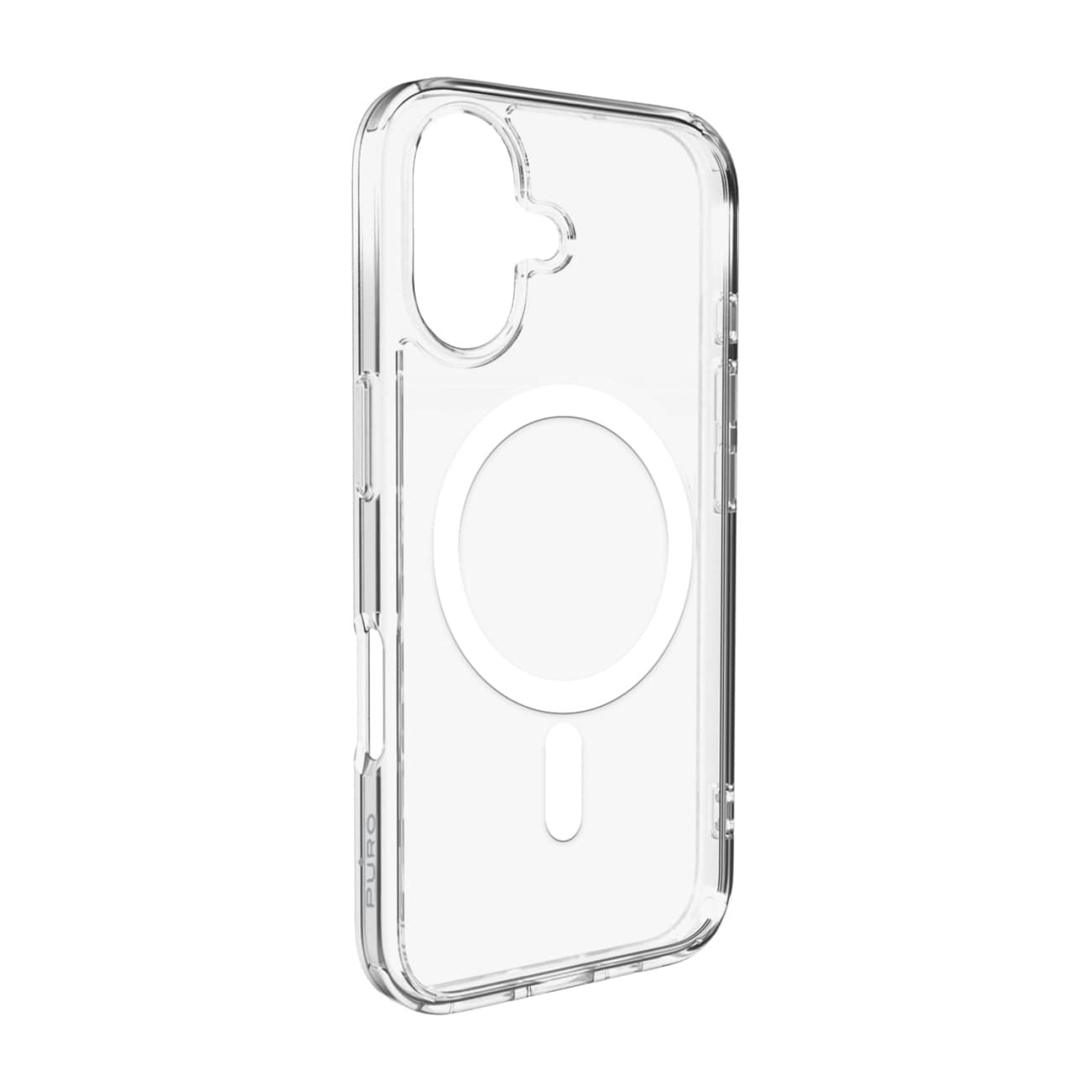 Puro Lite Mag TPU+PC Fodral Kompatibel med MagSafe för iPhone 17 - Transparent med vit ring