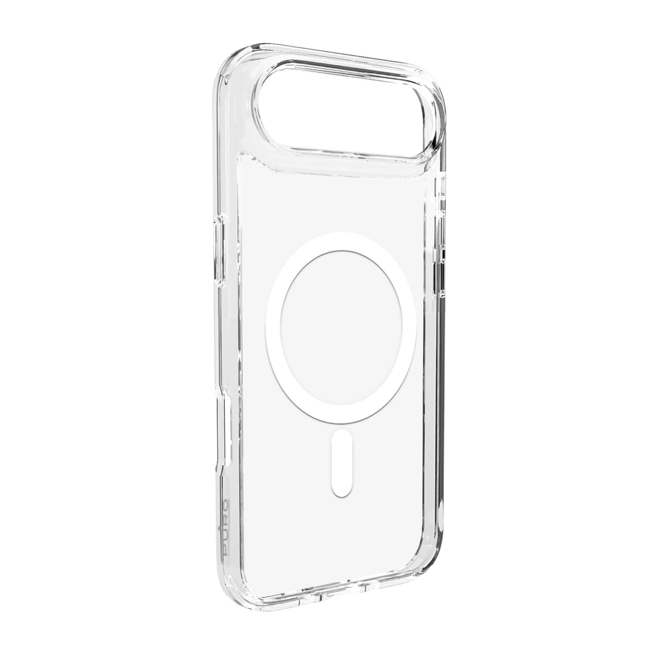 Puro Lite Mag TPU+PC Fodral Kompatibel med MagSafe för iPhone 17 Air - Transparent med vit ring