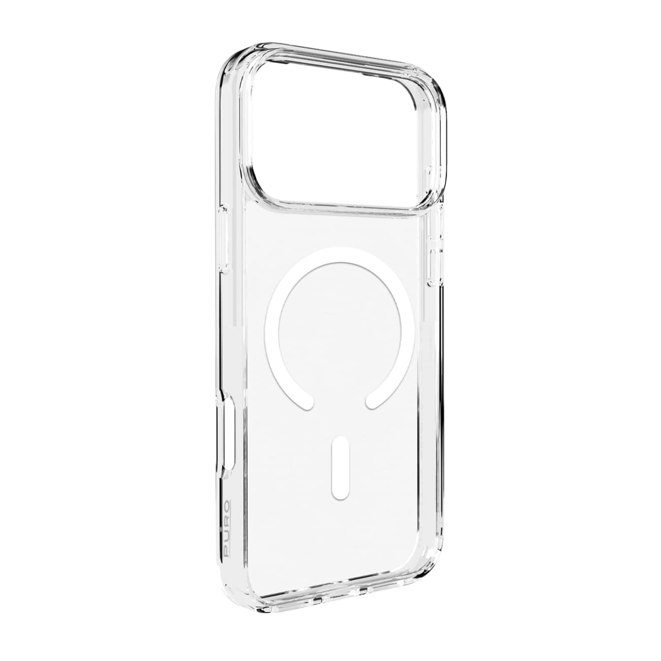 Puro Lite Mag TPU+PC Fodral Kompatibel med MagSafe för iPhone 17 Pro Max - Transparent med vit ring