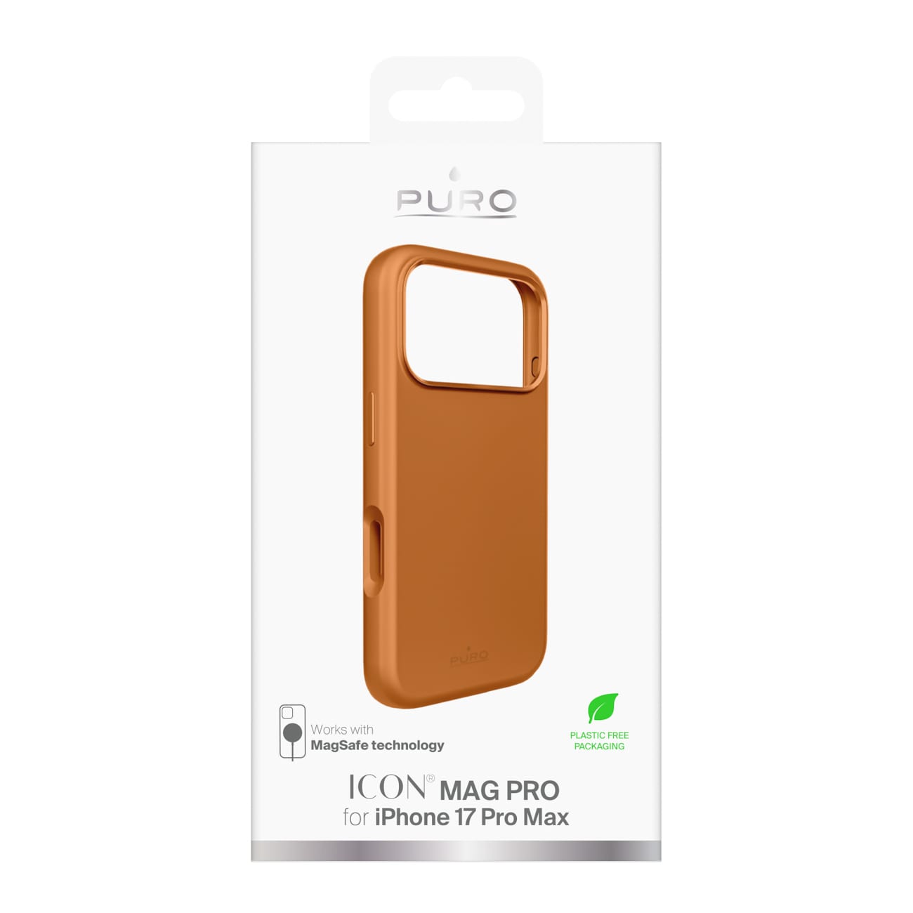 Pure Icon Mag Pro Liquid silikoneetui til iPhone 17 Pro Max, MagSafe, kamerabeskyttelse - Orange